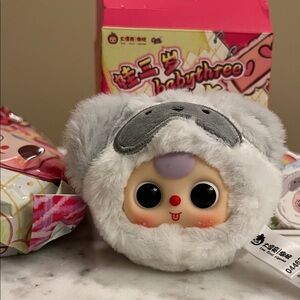 Baby Three Mini Animals Koala Plush Toy Pendant Keychain